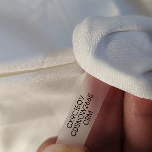 NEW Calvin Klein Short Sleeve Fit & Flare Stripe Hem Dress White 18W preppy - Picture 11 of 13